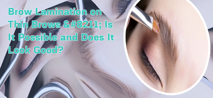 Brow lamination on sparse brows